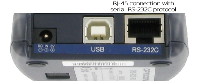 RJ45 serial/RS232C connection